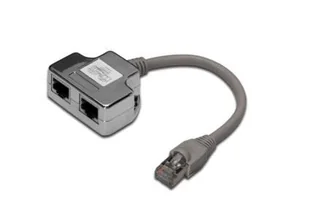 Digitus Adapter Wtyk RJ-45 na kablu / 2x gniazdo RJ45 ekran DN-93904 - Wtyczki i adaptery - miniaturka - grafika 6