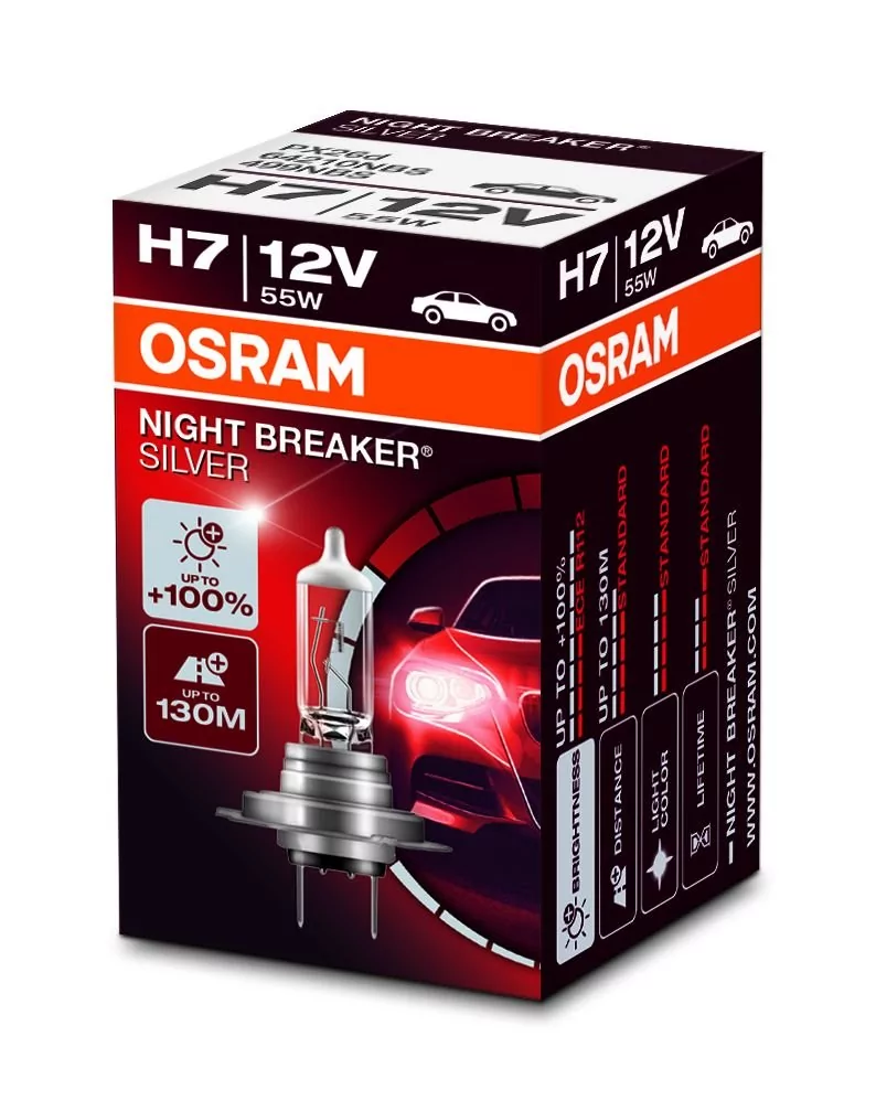 Osram H7 Night Breaker Silver + 100% Box 64210NBS