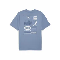Koszulki sportowe męskie - Męska koszulka z grafiką siateczki PUMA Cool Blue - miniaturka - grafika 1