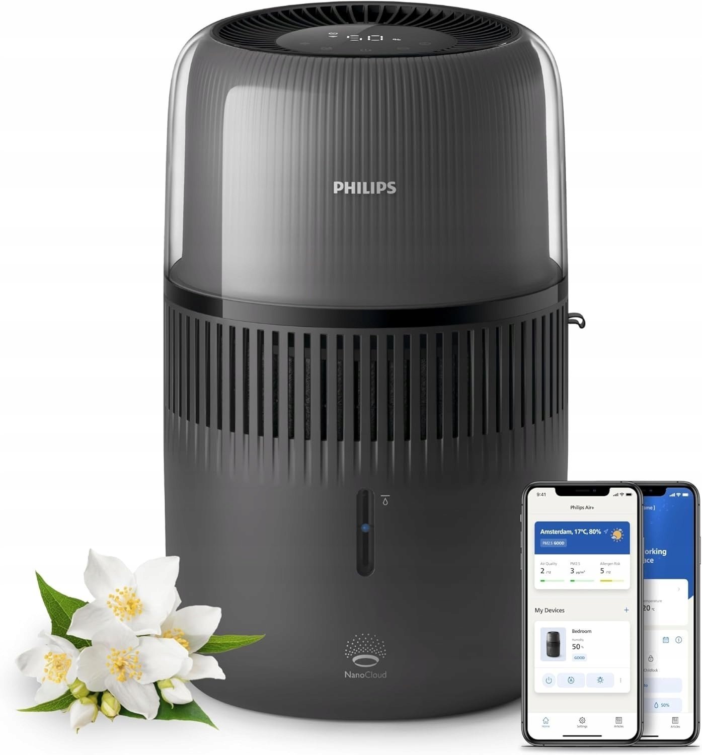 Nawilżacz powietrza Philips 5000 Series Smart nawilżacz parowy do 45m 12dB 300 ml/h HU5600/03