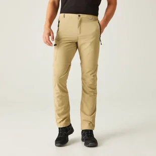 Regatta Męskie Spodnie z Odpinanym Nogawkami Leesville II Beżowy, Rozmiar: 38 L - Spodnie męskie - miniaturka - grafika 1