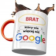 Kubki - Kubek Pomarańczowy Dla Brata na Urodziny Prezent z Nadrukiem ze Zdjęciem + Opakowanie na prezent (wzór 03) - miniaturka - grafika 1