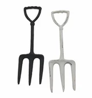 Pozostałe ozdoby ogrodowe - Tajemniczy Ogród Dekoracja grabki metalowe wys. 6cm - miniaturka - grafika 1