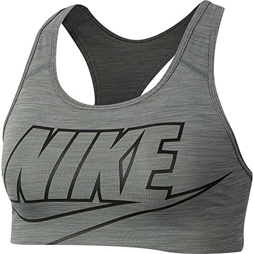Nike Med Futura Bra sportowy biustonosz damski szary Smoke Grey/Pure/(Black) X-L