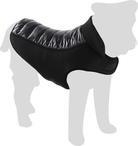 Flamingo Płaszcz dla psów Jakaro Black - Rozmiar 50 cm (A: 50 cm, B: 38-40 cm, C: 62-68 cm) - idealny dla Beagle, buldog francuski, jamnik, Cavalier King Charles i Jack Russell