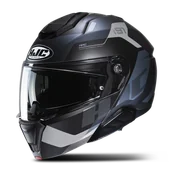 Kaski motocyklowe - Kask Szczękowy HJC i91 Carst MC5SF Czarny/SzaryL - miniaturka - grafika 1