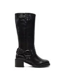 Kozaki damskie - Bronx Kozaki New-Camperos 14291-AA 01 Czarny - miniaturka - grafika 1