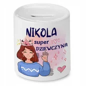 Skarbonki - Skarbonka 330 ml Dla Nikoli Córki Dziecka z Nadrukiem ze Zdjęciem - miniaturka - grafika 1