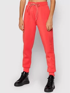 Spodnie sportowe damskie - TWINSET Spodnie dresowe 212TT2091 Czerwony Regular Fit - grafika 1