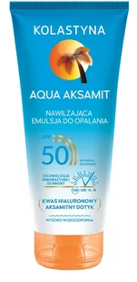 Kolastyna AQUA AKSAMIT - Nawilżająca emulsja do opalania - WODOODPORNA - SPF50 - 200 ml - Balsamy i kremy do opalania - miniaturka - grafika 1