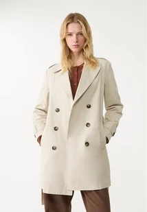 Stradivarius Trencz basic regular fit z paskiem Szary XS - Płaszcze damskie - miniaturka - grafika 1