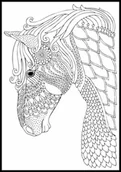 Kolorowanki, wyklejanki - Kolorowanka, plakat, obraz, grafika koń, format A4 - miniaturka - grafika 1