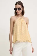 Bluzki damskie - Pepe Jeans bluzka MAFFIE damska kolor żółty wzorzysta PL304886 - miniaturka - grafika 1