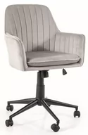 Fotele - Fotel Obrotowy Q-886 Velvet Bluvel 03 Jasnoszary - miniaturka - grafika 1