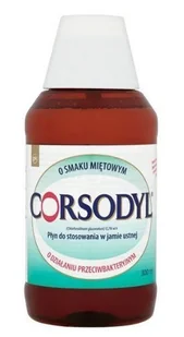 GlaxoSmithKline Corsodyl 0,2% miętowy 300 ml - Płyny do płukania jamy ustnej - miniaturka - grafika 1