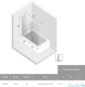 Akcesoria do armatury i ceramiki - NEW TRENDY Avexa parawan nawannowy 2-częściowy 110x150 cm lewy przejrzyste EXK-1956 | - miniaturka - grafika 1