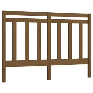 Lumarko Wezgłowie łóżka, brązowe, 126x4x100 cm, lite drewno sosnowe - Inne meble do sypialni - miniaturka - grafika 3