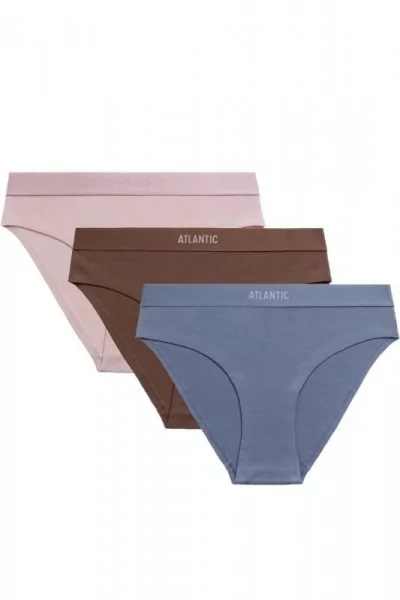 Atlantic Sport 215 róż/cap/nie 3-pak figi damskie