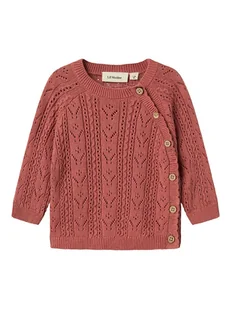 Lil Atelier Sweter "Kajsa" w kolorze ciemnoczerwonym - Bluzy i sweterki niemowlęce - miniaturka - grafika 1
