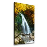 Obrazy i zdjęcia na płótnie - Foto obraz na płótnie pionowy Wodospad w lesie - miniaturka - grafika 1