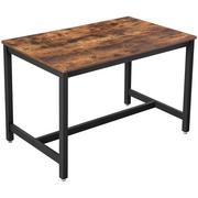 Stoły - Stół do jadalni, 120x75x75 cm, ciemny brąz, czarny, mat - miniaturka - grafika 1