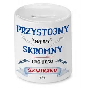 Skarbonka Dla Szwagra na Urodziny Imieniny Prezent z Nadrukiem ze Zdjęciem + Opakowanie na prezent (wzór 01) - Skarbonki - miniaturka - grafika 1