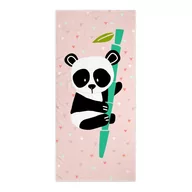 Okrycia kąpielowe dla dzieci - Jasnoróżowy ręcznik dziecięcy 150x70 cm Panda – Moshi Moshi - miniaturka - grafika 1