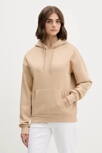 Desigual bluza BASIC damska kolor brązowy z kapturem gładka 25WWSK13 - Bluzy damskie - miniaturka - grafika 1