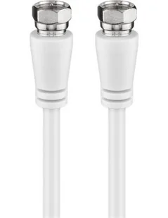 Goobay Sat kabel antenowy (klasa A+, 95 dB), 3X ekranowany; kabel antenowy satelitarny (klasa A+, 95 dB), 3X ekranowany, 2 m, biały - wtyczka F > wtyczka F (całkowicie ekranowana) (PCDVRR530WBK) - Kable - miniaturka - grafika 1