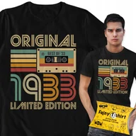 Koszulki męskie - Koszulka Prezent Na Urodziny Kaseta Rok 1933 + Pudełko Prezentowe S - miniaturka - grafika 1
