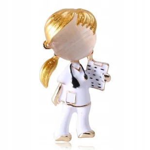 Lekarz Pielęgniarka broszka - Broszki - miniaturka - grafika 1
