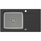 Zlewozmywaki - Zlewozmywak MYQ Karachi 11 KAR11SB81BS Czarny - miniaturka - grafika 1