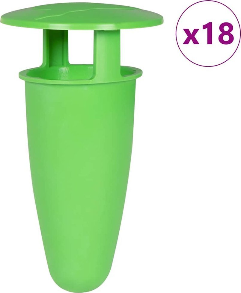 vidaXL Pułapki na ślimaki i ślimaki 18 szt. Zielone