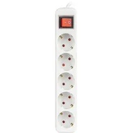 Listwy zasilające - Listwa przedluzacz 1.5m 5x230 b PS1-05F-0150-W - miniaturka - grafika 1