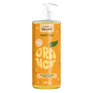 On Line Fruity Shot Orange, mydło w płynie, 390 ml - Mydła - miniaturka - grafika 1