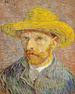 Plakaty - Plakat, Autoportret w Kapeluszu Słomkowym, Vincent van Gogh, 61x91,5 cm - miniaturka - grafika 1