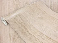 Okleiny - Okleina Samoprzylepna Drewnopodobna Dąb Latte Naklejka Na Drzwi Meble Blat - miniaturka - grafika 1