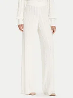 Spodnie damskie - Guess Spodnie dzianinowe W5BB52 Z1192 Écru Regular Fit - miniaturka - grafika 1