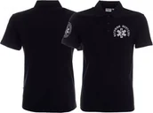 Odzież robocza - Promostars LPP - Koszulka Polo ratownicza czarna męska odblaskowa - nadruk przód + rękawek - miniaturka - grafika 1