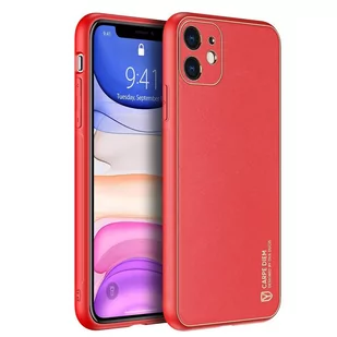 Dux Ducis Yolo eleganckie etui pokrowiec ze skóry ekologicznej iPhone 12 mini czerwony - Etui i futerały do telefonów - miniaturka - grafika 1