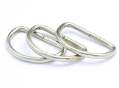 Plecaki - Półkole metalowe 30 mm, 10 sztuk Półkółko d-ring do taśmy, plecaka,torebki - miniaturka - grafika 1