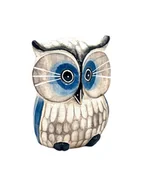 Figurki dekoracyjne - Sowa Drewniana Figurka Dekoracyjna Sówka Ozdoba Wnętrz Idealny Prezent 15cm - miniaturka - grafika 1