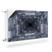 Dekoracje domu - MAGNETYCZNA Osłona Grzejnika Betonowy Tunel Efekt 3D Abstrakcja 100cm x 60cm - miniaturka - grafika 1