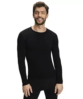 Koszulki męskie - FALKE mężczyzn wool Tech Longsleeve koszulka Comfort bielizna, czarny, XXL 33411 - grafika 1