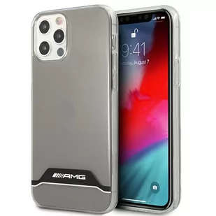Etui AMG do iPhone 12/12 Pro przezroczysty/transparent hardcase Electroplate Black&White - Etui i futerały do telefonów - miniaturka - grafika 1