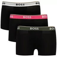 Majtki męskie - BOSS Męskie Trunk 3P Power Zestaw trzech krótkich bawełnianych bokserów z logo, Open Miscellaneous980, XXL - miniaturka - grafika 1