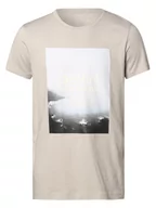 Koszulki męskie - Tom Tailor Denim - T-shirt męski, beżowy|szary - miniaturka - grafika 1