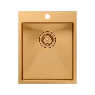 QUADRON RUSSEL 90 SteelQ zlewozmywak PVD R10 miedziany z syfonem - Zlewozmywaki - miniaturka - grafika 1