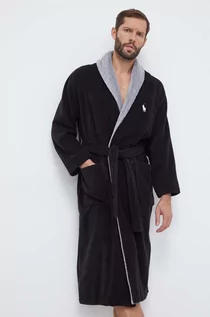 Szlafroki męskie - Polo Ralph Lauren szlafrok bawełniany kolor czarny - grafika 1