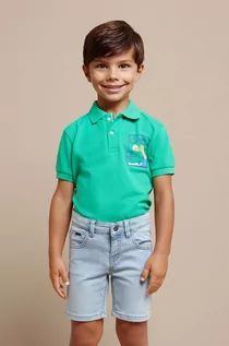 Spodnie i spodenki dla chłopców - Mayoral szorty jeansowe dziecięce soft denim kolor niebieski - grafika 1